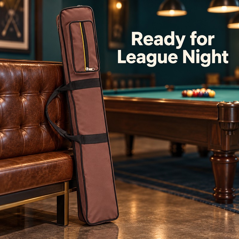 3x4 Soft Pool Cue Case for 1/2 Snooker Cues, Oxford