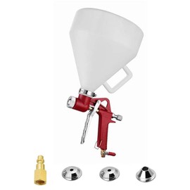 YSIL Air Hopper Spray Gun Texture Tool Drywall Painting Sprayer 1.58 Gallon(6L) with 3 Nozzles(4.0mm/6.0mm/8.0mm) for Ceiling,Walls Painting,White Straight