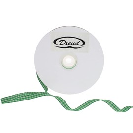 DXEUD Cinta de cuadros de 50 yardas cada rollo, borde tejido 100% poliéster (1/4 pulgadas x 50 yardas, verde)