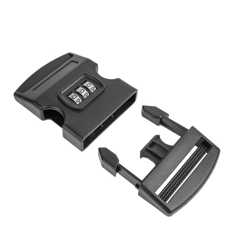 2 x 50mm Black Plastic Combination Lock Buckles for up
