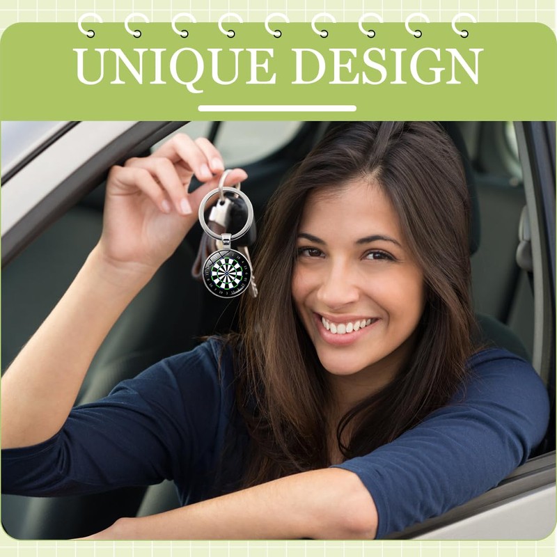 2 Pack Dart Keychains, Dart Gift for Men, Dart Decoration,