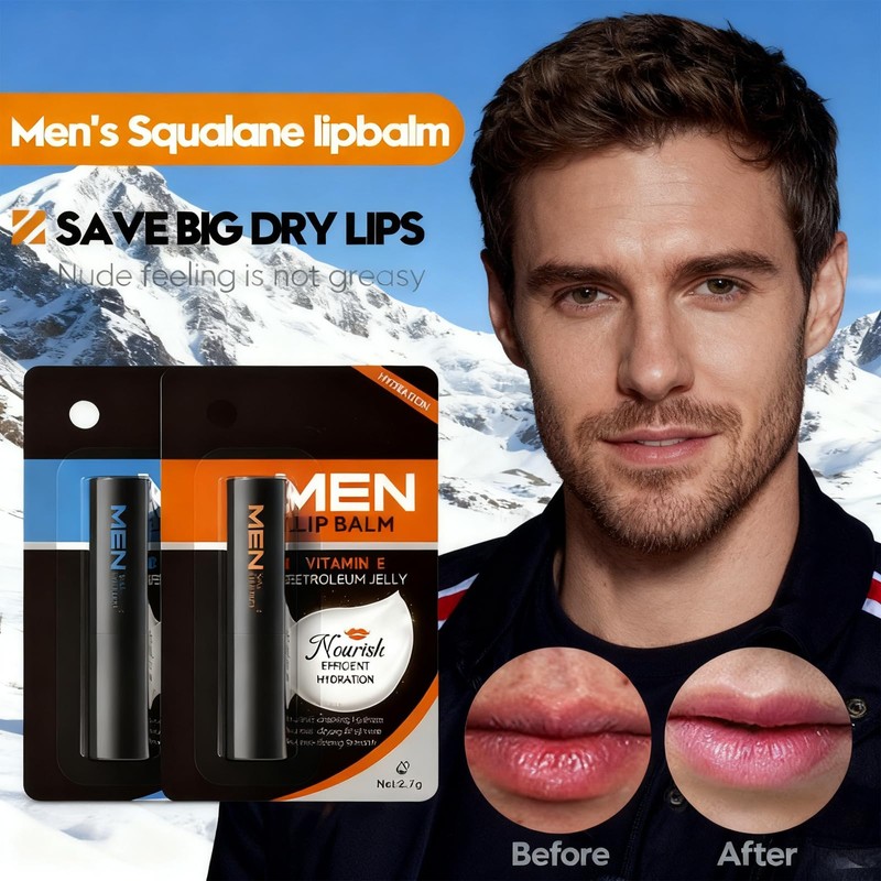 Lip Balm Men - Moisturizing Lips Treatment, Healing for Cracked