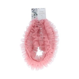 Kiyohara NR-03 Neroli Rose Ruffle Tulle Tape, Width 2.0 inches (50 mm) x Length 4.9 ft (1.3 m) Roll, P, Pink