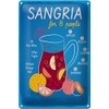Tin Sign 30 x 20 cm Sangria Recipe for 8