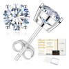 Pendientes De Moissanita 925 Plata Aretes Caja Regalo Mujer