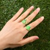HJZHI 4-Piece Tree Frog Ring Set, Adjustable Children's Rings Jewellery,