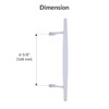 BRIXWELL Die-Cast Handle for Patio Doors in White Finish, 6-5/8"