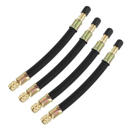 X AUTOHAUX 4pcs Flexible Dual Valve Stem Extender Pipes 5.9" for Car Truck Bike