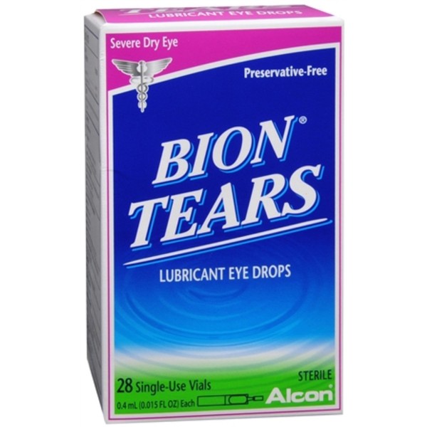 Bion Tears Lubricant Eye Drops Single Use Vials - 28 ct, Pack of 6