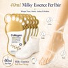 Collagen Feet Masks 5 Pairs, Moisturising Foot Peel Mask for
