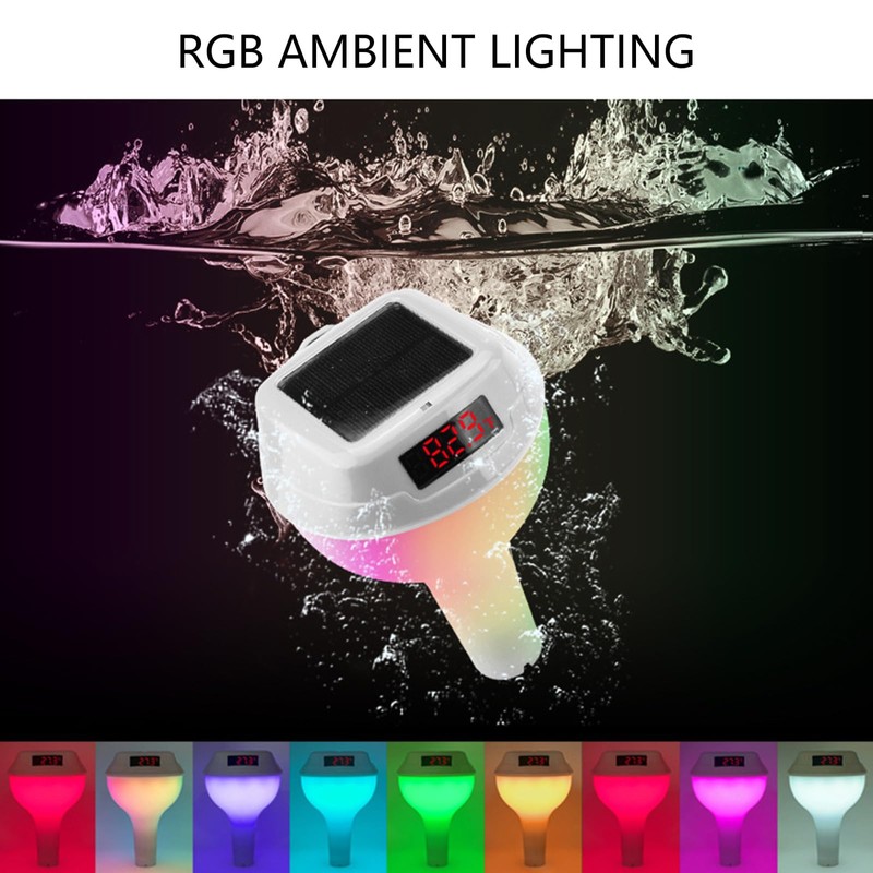 LED LED Pool Thermometers with Solar Charging and IP68 Design