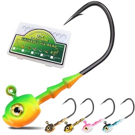 LUCKYFISHING Swimbait Jig Head 25Pcs Freshwater Saltwater Jig Heads for Bass Walleye Trout Fishing Gifts for Men 3/8oz Assorted Colors