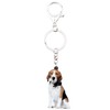 NEWEI Acrylic Sewwt Beagles Dog Keyring Rings Pendant Pet Jewellery