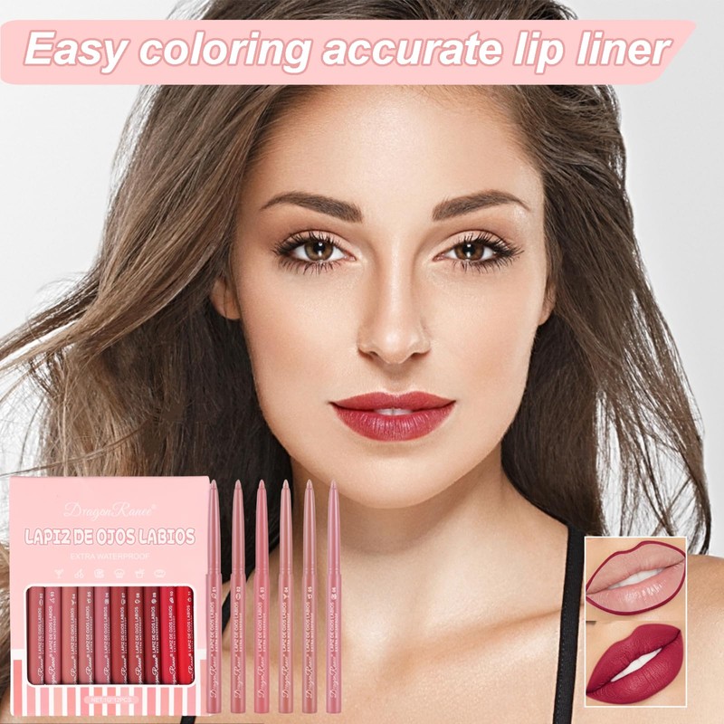 12 Colours Lip Liner Set, Matte Lip Liner Pen, Lipstick