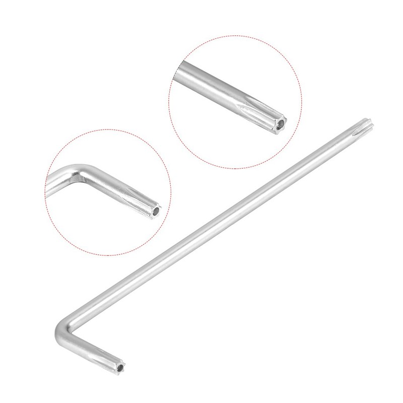 Sourcingmap Long Tamper Proof Torx Star Key Bit Wrench L-Shape