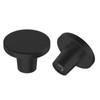BIGLUFU 12 Pcs Brass Drawer Knobs, Round Black Kitchen Cabinet