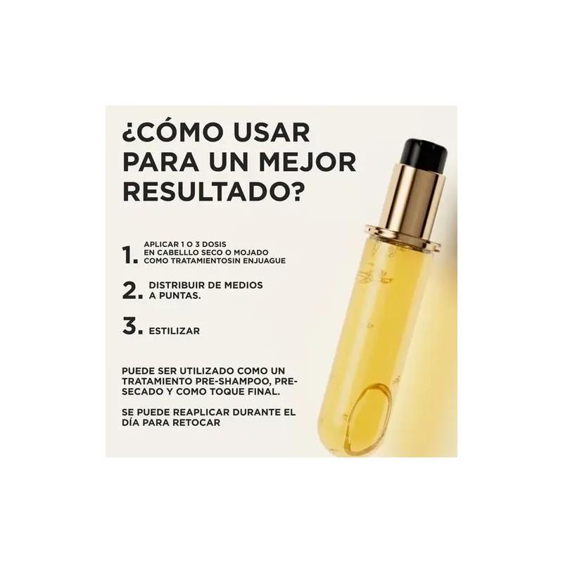 Aceite Capilar Repuesto con Nutrición, Brillo Intenso, Antifrizz y Protección
