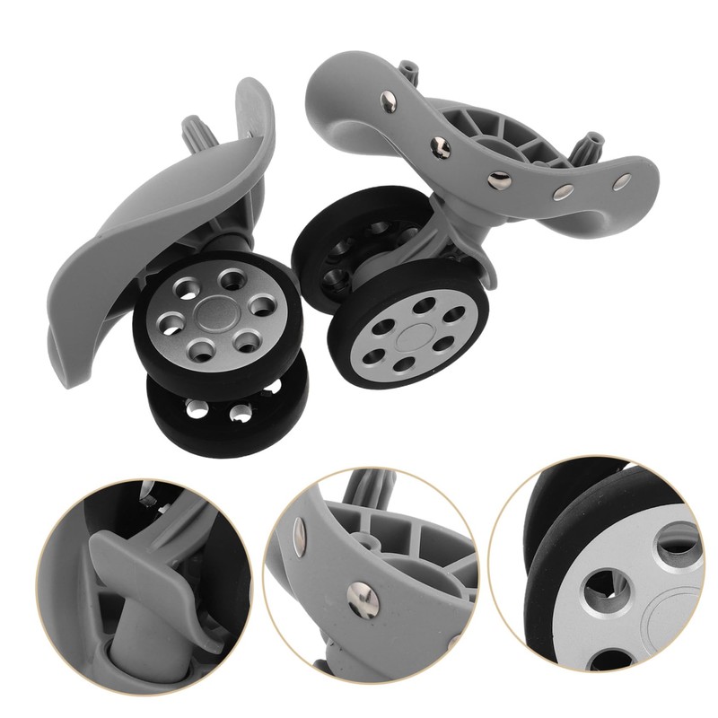 WHAMVOX 2 Pairs Silent Swivel Luggage Wheels, Universal Fit, 360-Degree