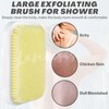 Wall Mounted Back Scrubber, Large Exfoliating Brush with Self Adhesive