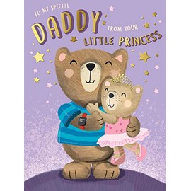 Cute Father's Day Card Daddy from Princess - 12 x 9 inches - Regal Publishing