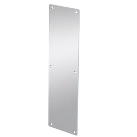 VRSS 201 Stainless Steel Door Push Plate, 100mm x 400mm (3.94 in. x 15.75 in.), Door Kick Plate, Door Protection Plate (1, Stainless Steel)