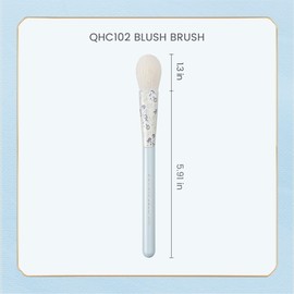 ROWNYEON QHC102 Blush Brush – Synthetic Fiber, Blue-and-White Porcelain Inspired Makeup Brush for Cheeks & Contour