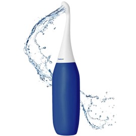 HappyPo The Original XL Butt Shower - Portable Bidet with 50% More Volume - The Easy-Bidet 2.0 Replaces Wet Wipes and Shower Toilet - Portable Bum Spray for Travel - Dark Blue