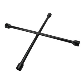 Performance Tool W12 22-in 4-Way Lug Wrench: Fits 7/8, 15/16, 1, and 1-1/16-in Nuts, Made of Drop Forged Steel, Star-Shaped Design, Powder Coated, SAE/Metric, Black