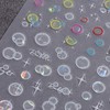 IDDFEVE Summer Bubble Nail Art Stickers - Holographic Laser Bubble