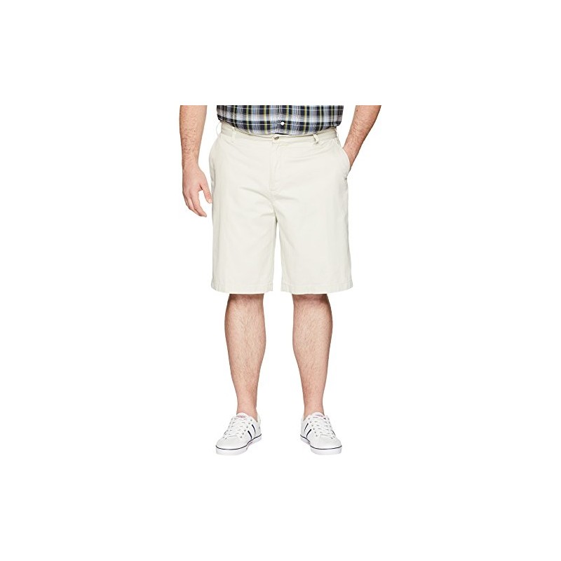 Nautica Mens Cotton Twill Flat Front Chino Shorts, Nautica stone,