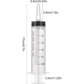 GOLDEROC Syringes 60 ml Pack of 5 Dosing Syringes Plastic Syringe