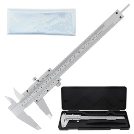 Smgda Vernier Caliper 5.9 inches (150 mm) Carbon Steel Caliper Multi-functional Grip for Measuring Inner Diameter/Outer Diameter/Depth/Step Measurement Case with Storage Case for DIY Home Measuring
