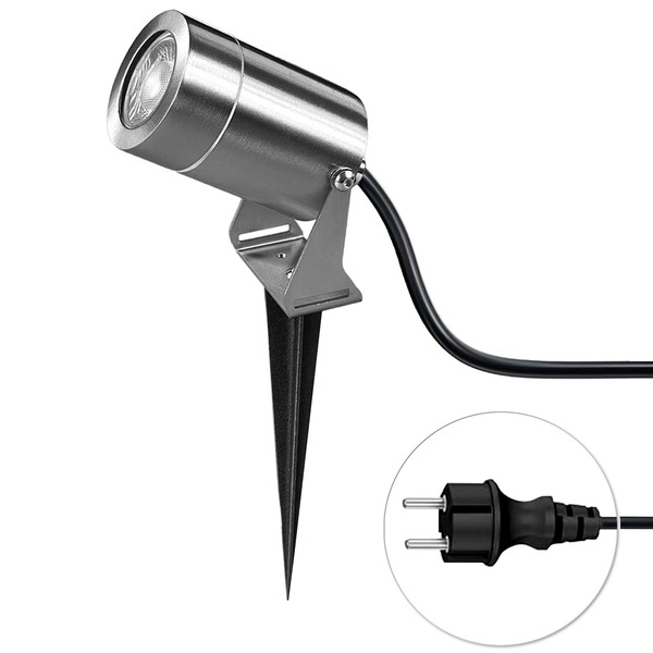JNR LED Outdoor Garden Lighting, Garden Spotlight with Ground Spike