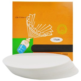 Pack of 100 Laboratory Filter Paper, Round Laboratory Filter, Diameter 11 cm, Paper Discs with Medium Flow Speed for Laboratory Supplies, Chemical Applications