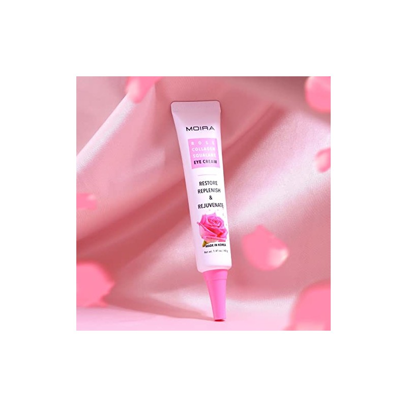 Crema de ojos con colágeno rosa y escualano