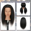Mannequin Head with Human Hair 14 Inch Cosmetology Mannequin Head