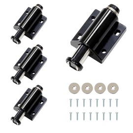 Cabinet Door Touch Push Open Magnetic Latch Black Drawer Magnet Push Open Catch Hardware Baby Safety Push Magent Latch 4 Pcs
