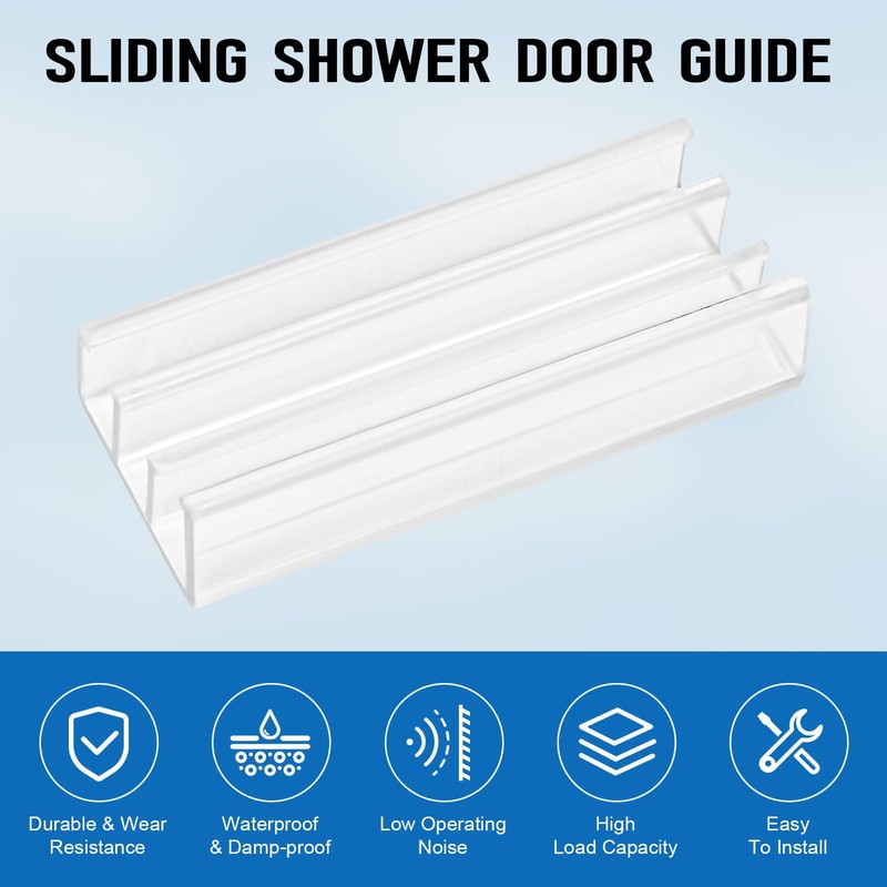 M6089 Shower Door Bottom Guide, Plastic Glass Shower Door Track