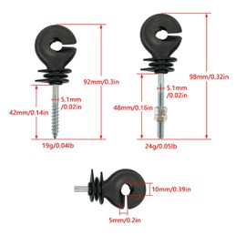 TopHomer 20 PCS Electric Fencing Ring Insulators, Insulators Electric Fence Insulator for Wood Post Wood Post Rainproof or Small Animals