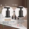 FORIOUS Matte Black Bathroom Faucet 3 Hole Widespread, 8 Inch