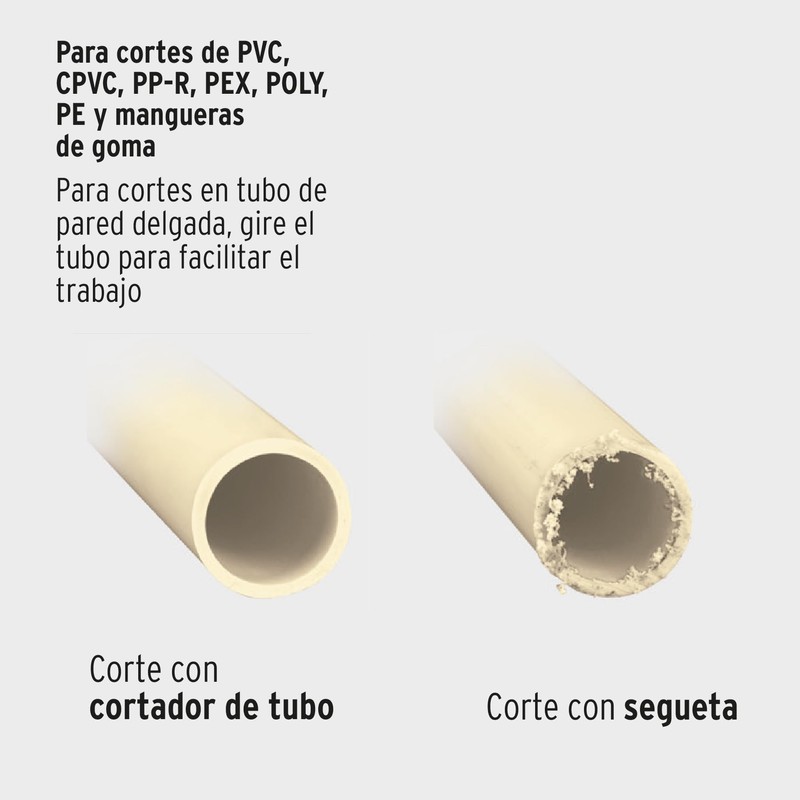 Truper COT-PVC, Cortador de tubo de PVC, hasta 1-5/8"