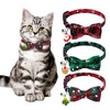 DIYDEC 3 Pack Christmas Plaid Cat Collars, Breakaway Cat Collars