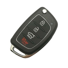 4 Buttons Uncut Blank Flip Replacement Key Fob Case fit for Hyundai Sonata Santa Fe Key Fob Cover