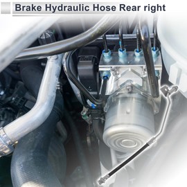 X AUTOHAUX Rear Right Brake Hydraulic Hose for Hyundai Sante Fe 2007-2012 No.587380Q000 Replacement Brake Tube Pipe Piping 1 Pc