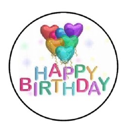 Unbranded 48 Happy Birthday #11!!!  ENVELOPE SEALS LABELS STICKERS 1.2" ROUND