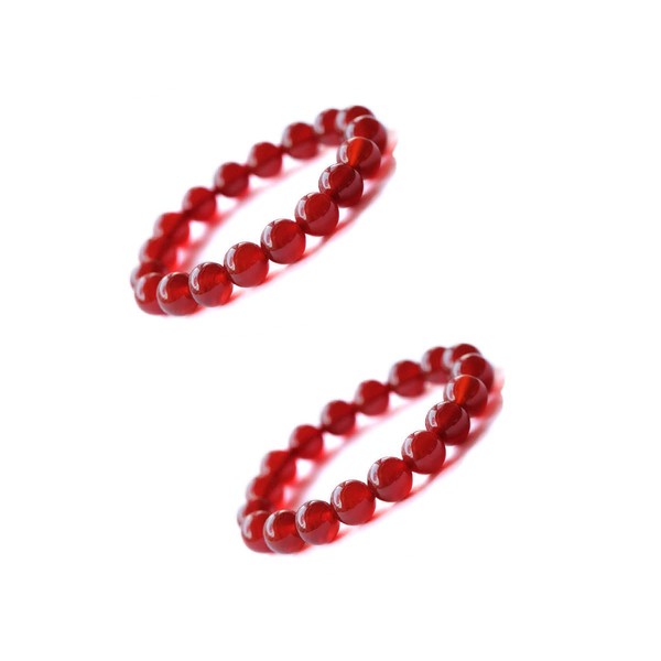 My Own Tong 2 Pcs Carnelian Crystal Bracelet Natural Healing