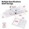 Euyona 2-Tier Clamp-On Mesh Organizer, Under Desk Storage with Slide-Out