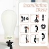 Wig Stand with Head, 22 Inch Canvas Wig Head with