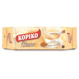 Kopiko Creamy Blanca Long Pack 3 in 1 Instant Coffee Mix 30 Bags, 30g