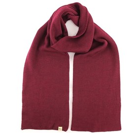100% Merino Wool Minus33 Everyday Knit Scarf - Winter Scarf - Midweight Scarves for Women and Men, Burgundy, One Size